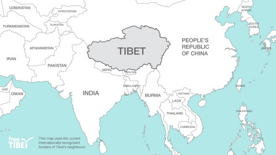 Où se trouve le Tibet par rapport à la Chine?